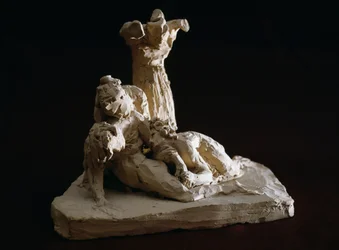 Lamentation of Christ, terrakottaskisse av Antonio Canova (1757-1822), Possagno, Veneto, Italia