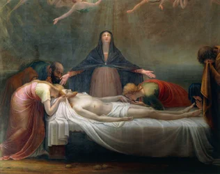 Lamentation over the Dead Christ, av Antonio Canova, detalj