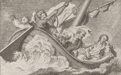 Kristus på en båt med fiskere, ca. 1760-93.