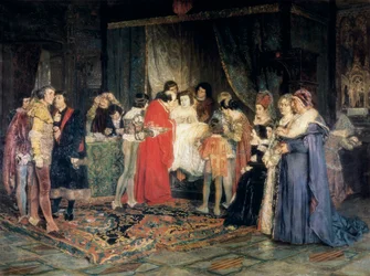 Ferdinand I's død, maleri av Antoni Casanova i Estorach