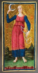 Tarotkort som viser månen