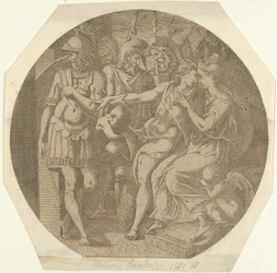 En mann som sier farvel til en kvinne, 1540-45.