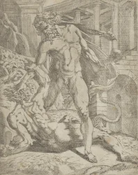 Hercules og Cacus, 1540-45.