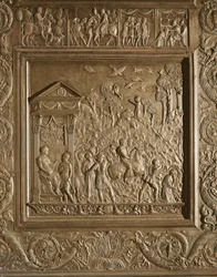 Martyrium of St. Paul, detalj fra den sentrale døren til basilikaen, dekorert 1439-45 (bronse) (se også 247330-247337)