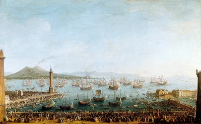 Charles av Bourbons avgang til Spania, sett fra havnen