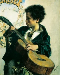 Urchin med en gitar