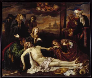 Deponering av korset eller Pieta (olje på lerret)