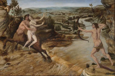 Hercules og Deianira, ca. 1475-80 (olje på panel overført til lerret)
