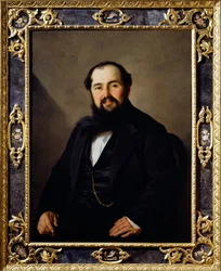 Portrett av Giuseppe Viti (1816-1860), italiensk reisende og handelsmann, maleri av Antonio Puccinelli (1822-1897)