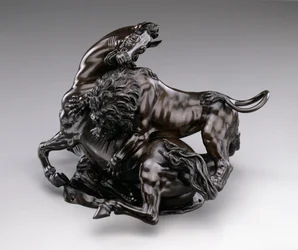 Løve angripende hest. ca. 1580/90