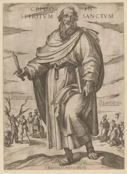 Av Saint Bartholomew Jeg tror på Den Hellige Ånd (tittel på objekt) Kristus, Maria og apostelen (serietittel)