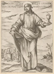 Av Saint John Som ble unnfanget av Den Hellige Ånd, født av jomfru Maria (tittel på objekt) Kristus, Maria og apostelen (serietittel)