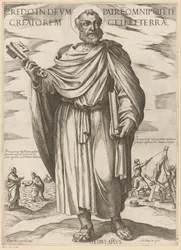 Av Sankt Peter Jeg tror på gud, far, den allmektige skaperen av himmel og jord (tittel på objekt) Kristus, Maria og apostelen (serietittel)
