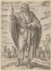 Av St. Thomas Ned til helvete på den tredje dagen sto opp fra de døde (tittel på objekt) Kristus, Maria og apostelen (serietittel)