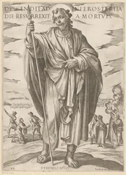 Av St. Thomas Ned til helvete, sto opp fra de døde på den tredje dagen (tittel på objekt) Kristus, Maria og apostelen (serietittel)