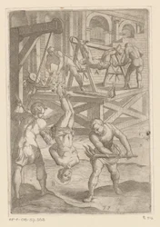 Tortur: Henging og brenning Tortur påført av kristne martyrer (serietittel) Varia tormentorum et supplicioru crudelium (...) (serietittel)