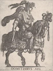 Plate 12: Keiser Domitian på hesteryggen vendt rett fra de 