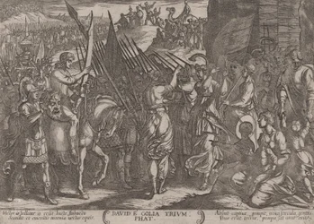 Plate 17: David vender tilbake i triumf med hodet til Goliat, fra 