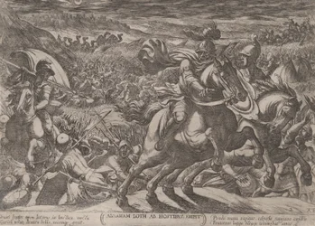 Plate 2: Abraham Liberating His Nephew Lot, fra 