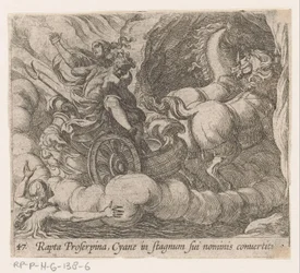 Pluto sluker Proserpina som forsvinner fra nymfen Cyane Bortført av Proserpina, blir Cyane omgjort til et eget basseng (tittel på objekt) Metamorfoseon eller transformasjoner (serietittel) Metamorfosen van Ovidius (serietittel)