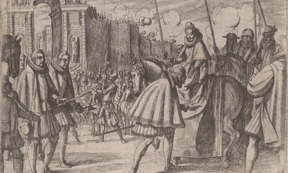 Triumphal Entry of Margaret of Austria in Milano, fra The Life of Margaret of Austria, s..., 1612.