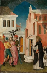 Sankt Peter Martyr som utdriver en kvinne besatt av en djevel