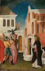 Sankt Peter Martyr som utdriver en kvinne besatt av en djevel, 144555.