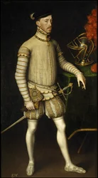 Portrett av den hellige romerske keiser Maximilian II av Østerrike 1527-1576, 1550