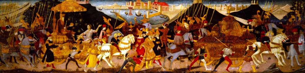 Cassone Panel, Triumph of Caesar (på panel)