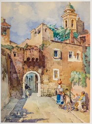 St. Joseph-broen (akvarell på papir)