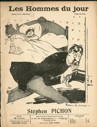 Forside av "" The Men of the Day", ca 1905 - Illustrasjon av Aristide Delannoy (1874-1911): Soverom - Marianne, Pichon Stephen (1857-1933)