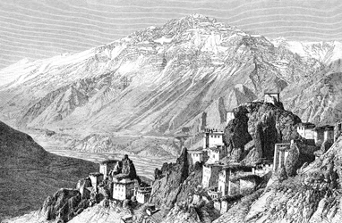 Dankar, Lahul og Spiti, India, 1895.