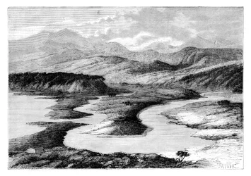 Dui-dalen, Sakhalin, Russland, 1895.