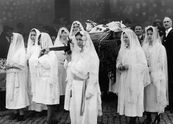 Påskeritualer: velsignelse av lammene ved Sant Agnese fuori le Mura, Roma, ca. 1940-46 (gelatinsølvtrykk)