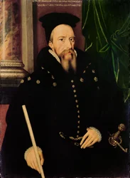 Portrett av William Cecil, 1. baron Burghley (1520-98) Lord High Treasurer