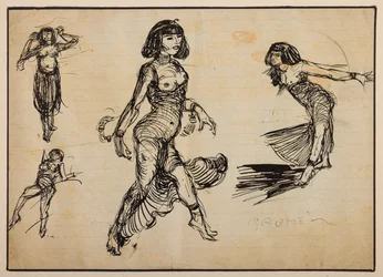Salome (indisk blekk på papir)