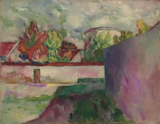 Landskap, slottsserie, ca. 1910 (olje på panel)