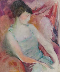 Portrett av Helen Fleck Seyffert, ca. 1921 (olje på lerret)