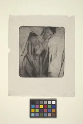 Figur i glass (tørrpunkt)
