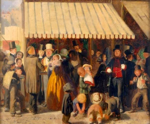 Scene in a Fairground (olje på lerret)