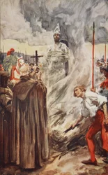 Brenningen av John Huss 6. juli 1415, illustrasjon fra 