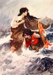Historien om Deirdre (farge litho)