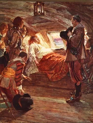 The Death of Admiral Blake (1599-1657) illustrasjon fra 