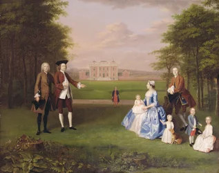 Robert Gwillym fra Atherton og hans familie, ca. 1745-7 (olje på lerret)