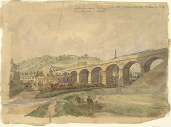 Todmorden Viaduct på Manchester og Leeds Railway, England 1843
