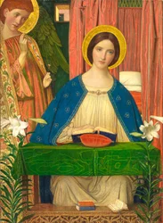 Bebudelsen (tempera med bladgull på forhøyet gesso med verktøy på trepanel)