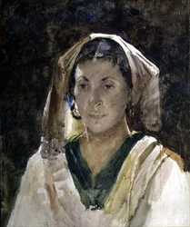 Woman of Aragon (akvarell)
