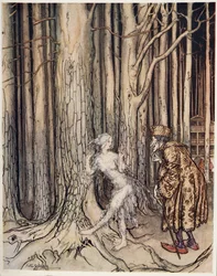 Fitchers Bird, fra Little Brother & Little Sister and Other Tales av brødrene Grimm, pub.1917