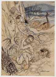 For hver bagatell er de satt over meg, illustrasjon fra William Shakespeares The Tempest, pub. 1926