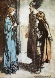 Illustrasjon fra Siegfried and the Twilight of the Gods, 1924.